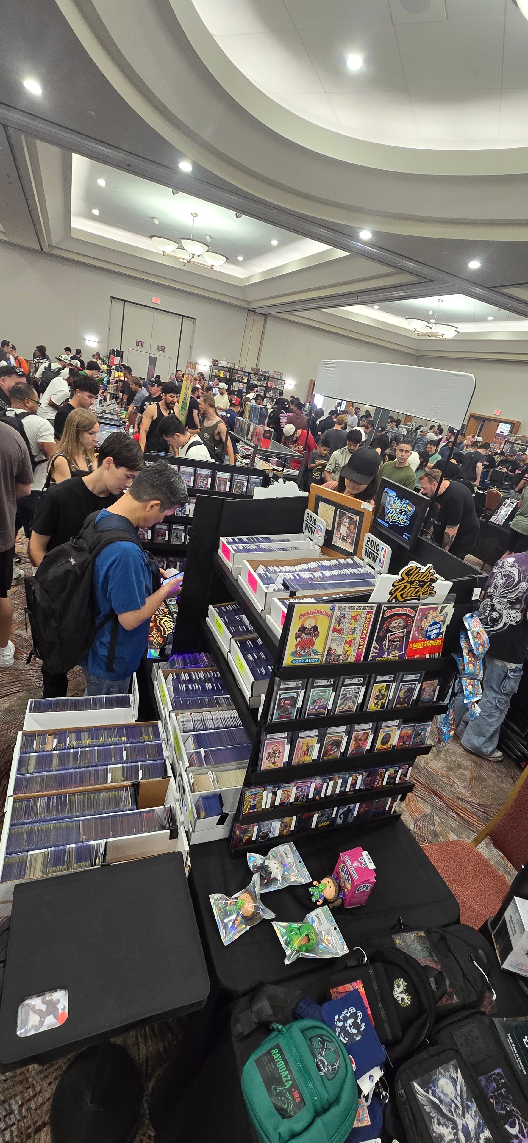Slabs & Racks display with graded cards and inventory